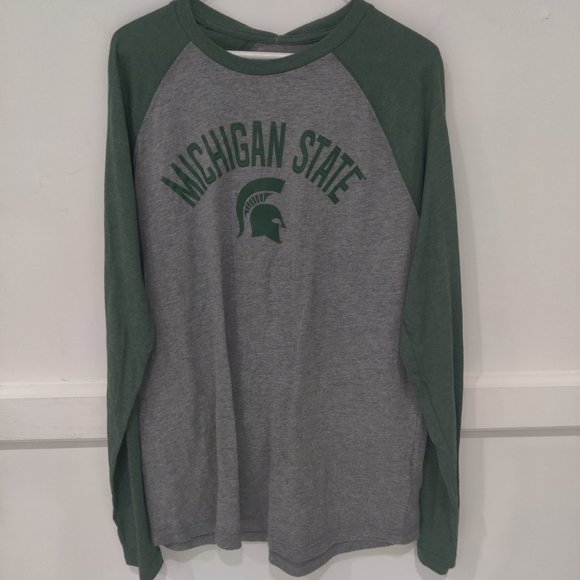 NWT Captivating Men's Michigan State Spartans T-Shirt Gray Size L $50 CC256 - Picture 1 of 2